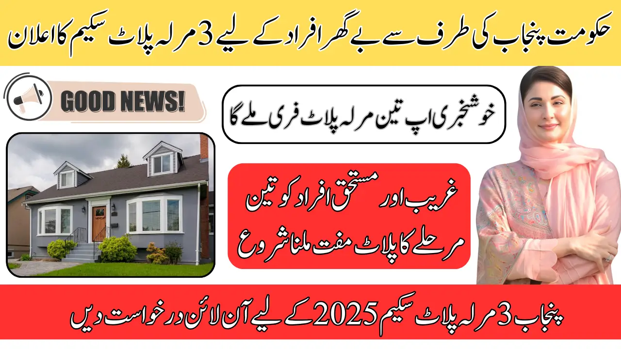 Apply Online for Punjab 3 Marla Plot Scheme 2025